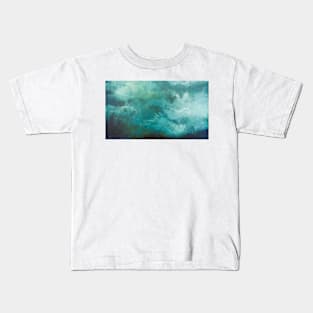 Blue Texture Art Kids T-Shirt